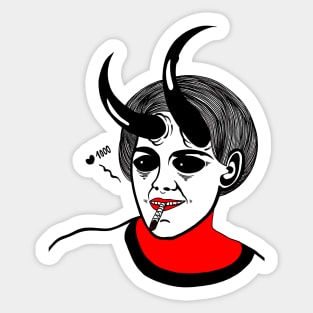 Smoking Succubus Sticker